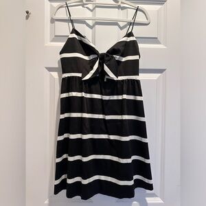 NWT Alice+Olivia black with white striped mini dress size 4